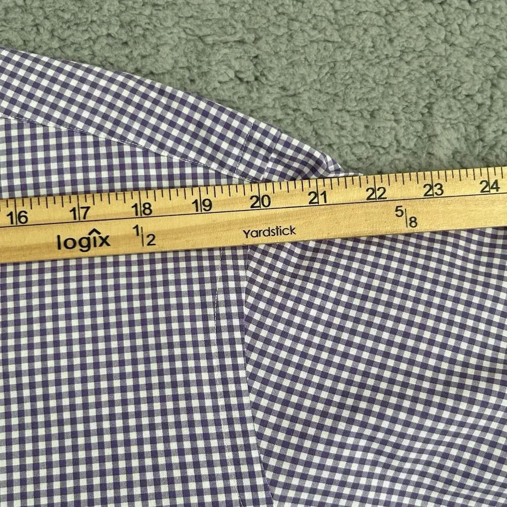 Ralph Lauren Polo Men's XXL Classic Fit Button Down Long Sleeve Purple And White - Picture 7 of 13